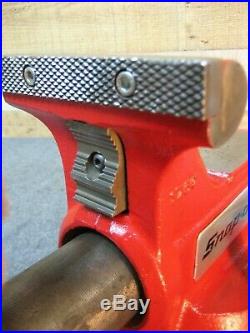 Snap-On by WILTON Model 1750 Bench Vise 5 Jaws with Swivel Base & Pipe Jaws USA