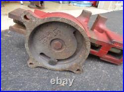 Starrett No. 015, 5'' Bench Vise with Swivel Base and Brass Removable Jaws, USA