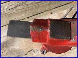 Starrett No 015, 5 Machinist Bench Vise with Swivel Base, Original Finish