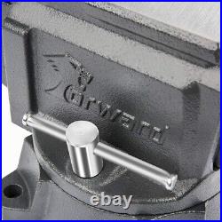 Sturdy 6.5-Inch Bench Vise Swivel Base Ductile Iron Gray Multifunctional