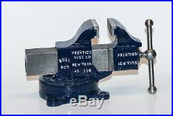 Super Rare Vintage Prentiss No. 207/208 swivel base vise. 2 jaws