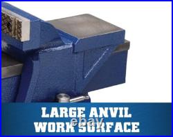 Swivel Base 4 Bench Vise with Hardened Steel Inserts for Home Projects