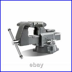 Swivel Base Work Bench Vise with Anvil 6.5 Width Pipe Jaw Heavy Duty Ductile Iron