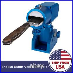 Triaxial Blade Vise Bule Color with 360-degree Swivel Base