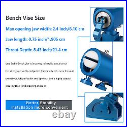 Triaxial Blade Vise Bule Color with 360-degree Swivel Base