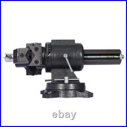 US Stock 5-Inch Multi-Jaw Rotating Bench Vise, 360-Degree Swivel Base & Head