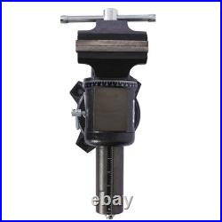 US Stock 5-Inch Multi-Jaw Rotating Bench Vise, 360-Degree Swivel Base & Head