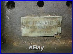 Used Vintage Athol 1026-x Milling Machine Swivel Base Vise 71 lbs Starrett