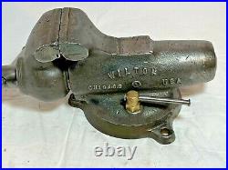 VINTAGE 1947 WILTON BABY BULLET VISE 3 JAWS swivel base 930 model NICE