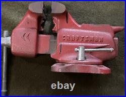 VINTAGE CRAFTSMAN SWIVEL BASE BENCH VISE No. 506-51800 JAWS 3 1/2? Nice