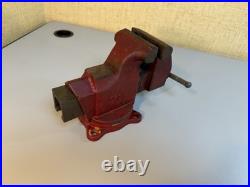 VINTAGE STARRETT SWIVEL BASE VISE # 013 1/2 ATHOL MASS / Great Shape / Red
