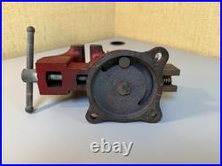 VINTAGE STARRETT SWIVEL BASE VISE # 013 1/2 ATHOL MASS / Great Shape / Red