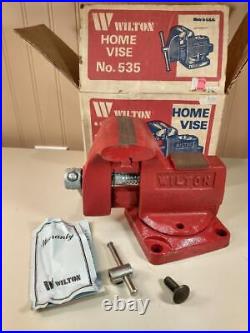 VINTAGE WILTON HOME VISE No. 535 in original box 3, swivel, anvil, pipe clamp