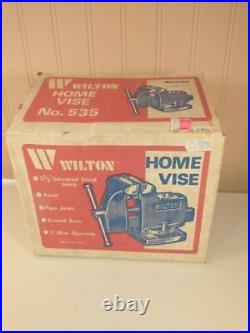 VINTAGE WILTON HOME VISE No. 535 in original box 3, swivel, anvil, pipe clamp