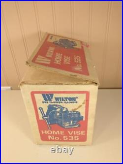 VINTAGE WILTON HOME VISE No. 535 in original box 3, swivel, anvil, pipe clamp