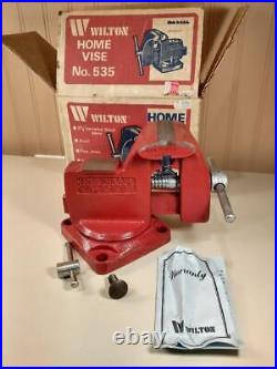 VINTAGE WILTON HOME VISE No. 535 in original box 3, swivel, anvil, pipe clamp