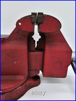 VTG COLUMBIAN D44-M5 4½ Bench Vise With Swivel Base Anvil/Pipe Jaws