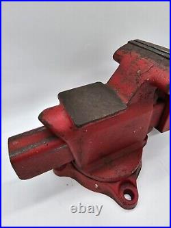 VTG COLUMBIAN D44-M5 4½ Bench Vise With Swivel Base Anvil/Pipe Jaws
