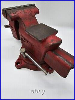 VTG COLUMBIAN D44-M5 4½ Bench Vise With Swivel Base Anvil/Pipe Jaws