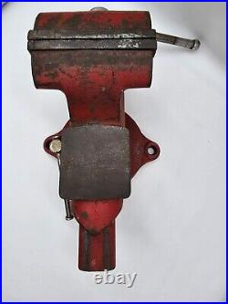 VTG COLUMBIAN D44-M5 4½ Bench Vise With Swivel Base Anvil/Pipe Jaws