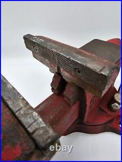 VTG COLUMBIAN D44-M5 4½ Bench Vise With Swivel Base Anvil/Pipe Jaws