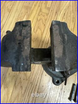VTG LS Starrett Athol Machinist No 923 1/2 Swivel Base Tool Bench Vise Wood Work