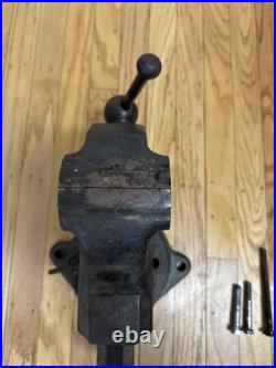 VTG LS Starrett Athol Machinist No 923 1/2 Swivel Base Tool Bench Vise Wood Work