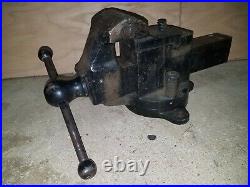 VTG PRENTISS Vise No 19 Swivel Base Self-Adjusting 3 1/2 Jaws Pre-1911 Unmarked