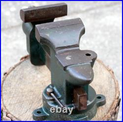 VTG Rock Island 505A Swivel Base Anvil Bench Vise 4 Jaws Green 27Lbs, Nice Tool
