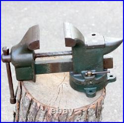 VTG Rock Island 505A Swivel Base Anvil Bench Vise 4 Jaws Green 27Lbs, Nice Tool