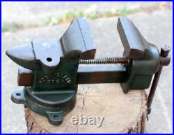 VTG Rock Island 505A Swivel Base Anvil Bench Vise 4 Jaws Green 27Lbs, Nice Tool