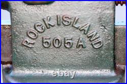 VTG Rock Island 505A Swivel Base Anvil Bench Vise 4 Jaws Green 27Lbs, Nice Tool