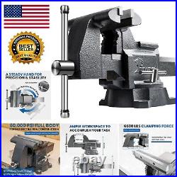 Versatile 4.5 Bench Vise with Swivel Base and Large Anvil Work Surface