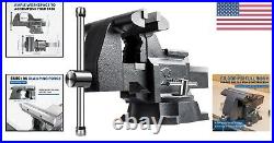 Versatile 4.5 Bench Vise with Swivel Base and Large Anvil Work Surface