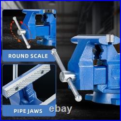 Versatile 6 Bench Vise 60° Swivel Base & Integrated Anvil for All Projects