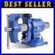 Versatile Heavy-Duty Bench Vise with Replaceable Jaws & Swivel Base 360°