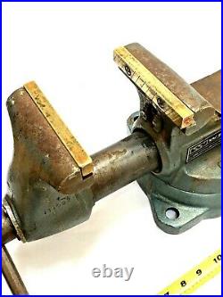 Vintage 1750 Wilton Bullet 5 Bench Vise Swivel Base & Pipe Jaw Made In USA
