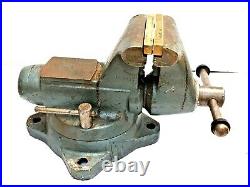 Vintage 1750 Wilton Bullet 5 Bench Vise Swivel Base & Pipe Jaw Made In USA