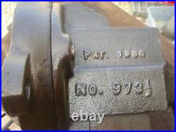 Vintage 1930 3 1/2 CHAS PARKER 978 1/2 Swivel Base Bench Vise Tool FREE SHIP
