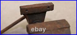 Vintage 1950's Wilton Shop King 3 1/2 jaw swivel base bench vise anvil horn V1