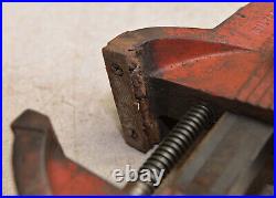 Vintage 1950's Wilton Shop King 3 1/2 jaw swivel base bench vise anvil horn V1