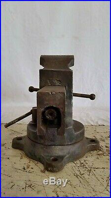 Vintage 4 Athol M & F Co. 624 Bench Vise With Swivel Base Made in U. S. A