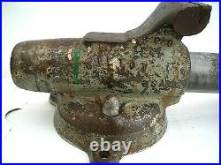 Vintage 5-'46 Wilton Baby Bullet Vise 3 Jaws Swivel Base Model 930 Vg Cond