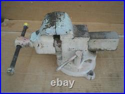 Vintage American Scale No. 14 Bench Vise 3 3/4 Jaws Swivel Base