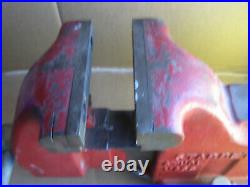 Vintage Bench Vise Made By LS Starrett Athol Mass 014 W Swivel Base 4 Jaws USA