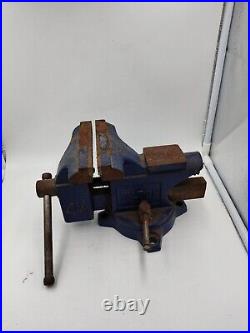 Vintage Blue Wilton 4 1/2 jaw Swivel Bench Vise