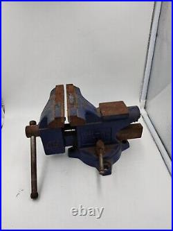Vintage Blue Wilton 4 1/2 jaw Swivel Bench Vise