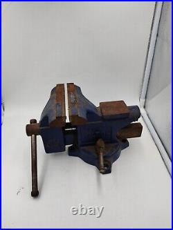 Vintage Blue Wilton 4 1/2 jaw Swivel Bench Vise