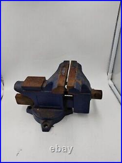 Vintage Blue Wilton 4 1/2 jaw Swivel Bench Vise