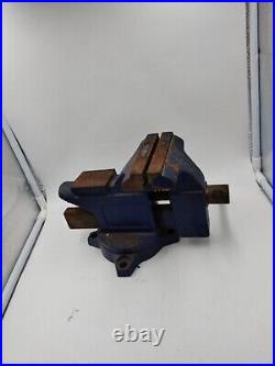 Vintage Blue Wilton 4 1/2 jaw Swivel Bench Vise